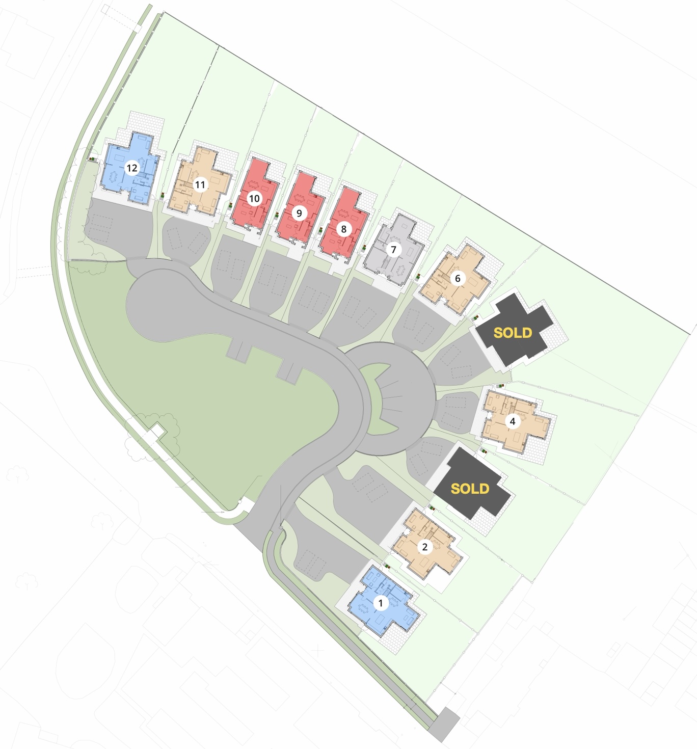 Site plan for Sion Gardens, Kilkenny City